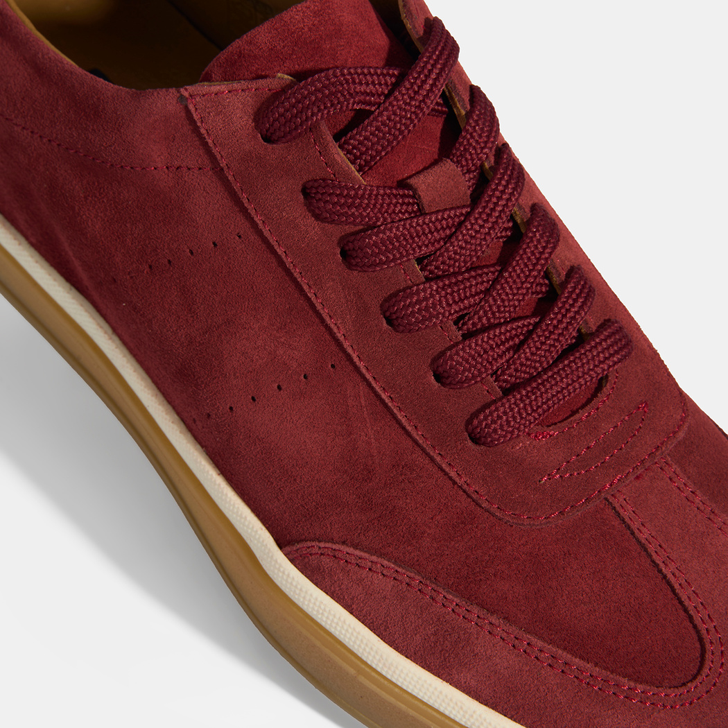 Lianra Bordo Erkek Süet Bağcıklı Günlük Ayakkabı