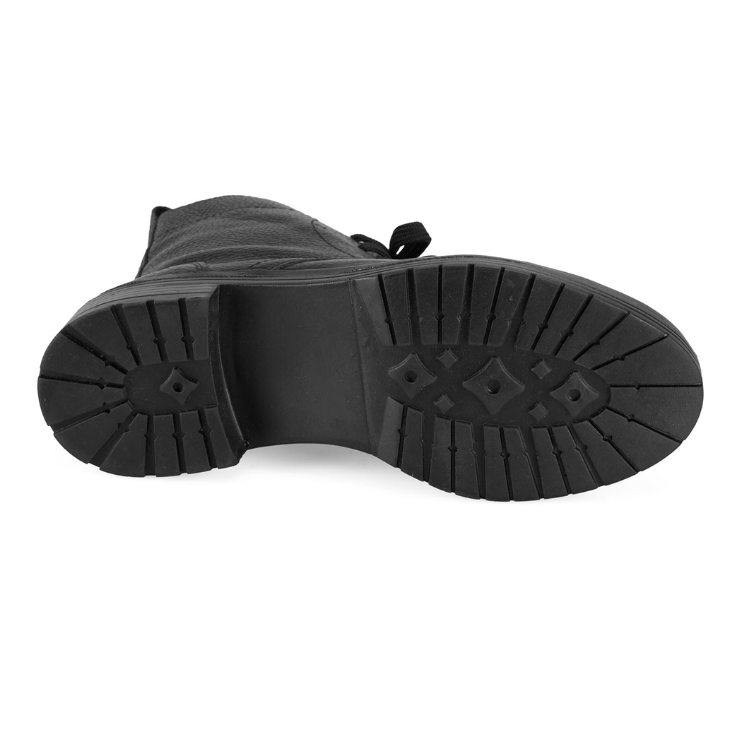 Lias Siyah Kadın Fermuarlı Deri Bot