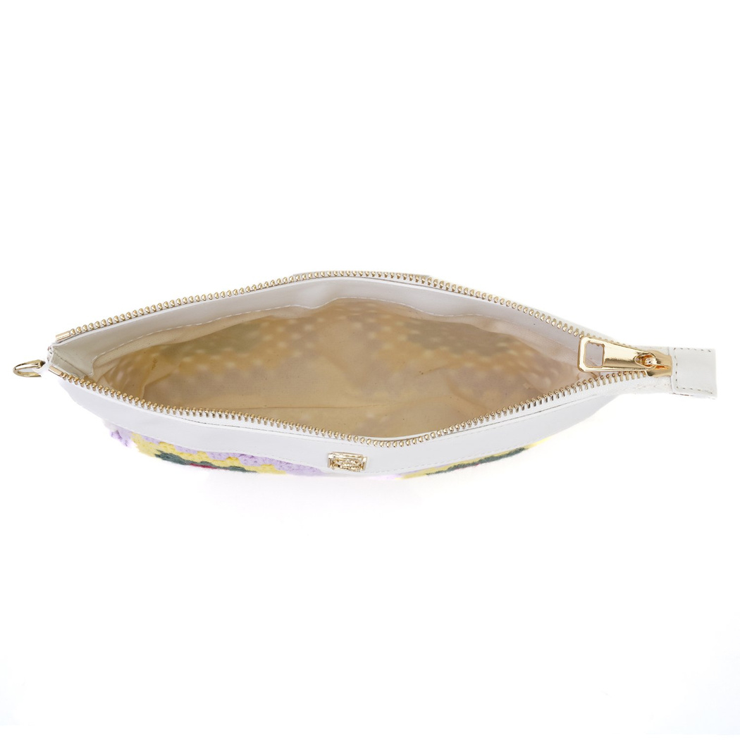 Lila Kadın Örgülü Omuz Çantası