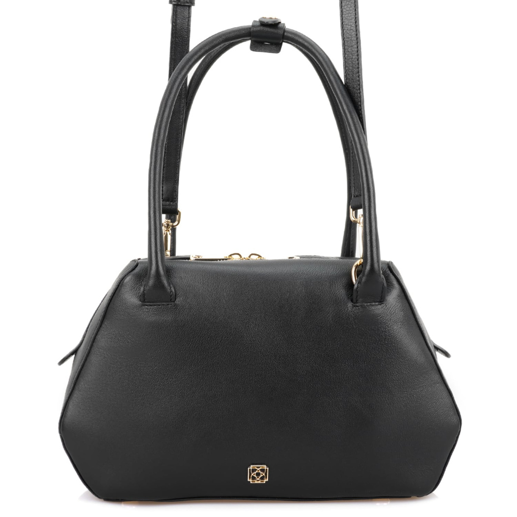 Lillesol Siyah Kadın Deri Omuz Çantası