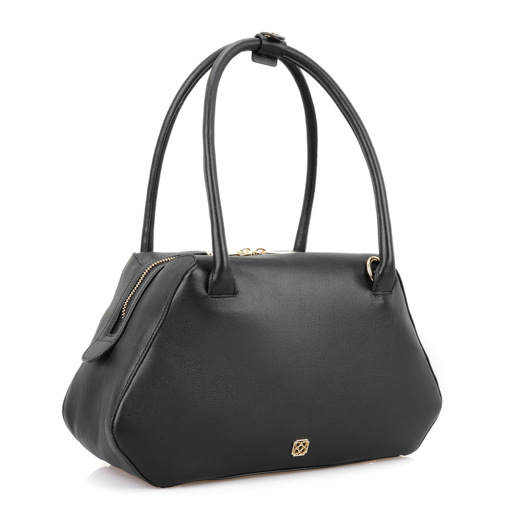 Lillesol Siyah Kadın Deri Omuz Çantası