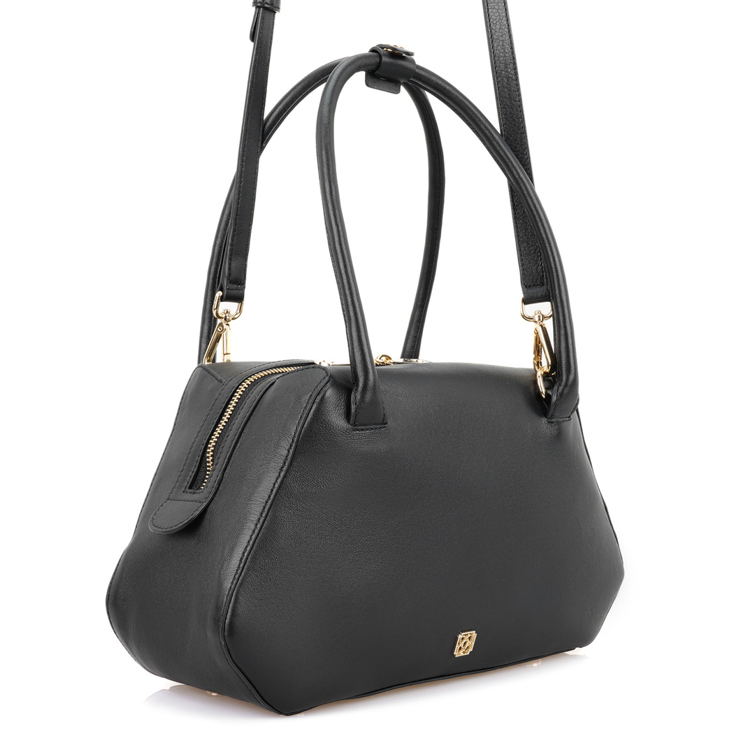 Lillesol Siyah Kadın Deri Omuz Çantası