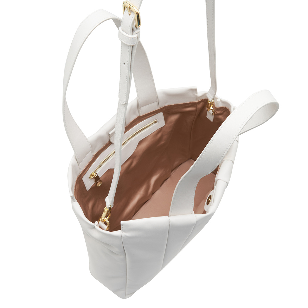 Lily Beyaz Kadın Deri Omuz Askılı Çanta