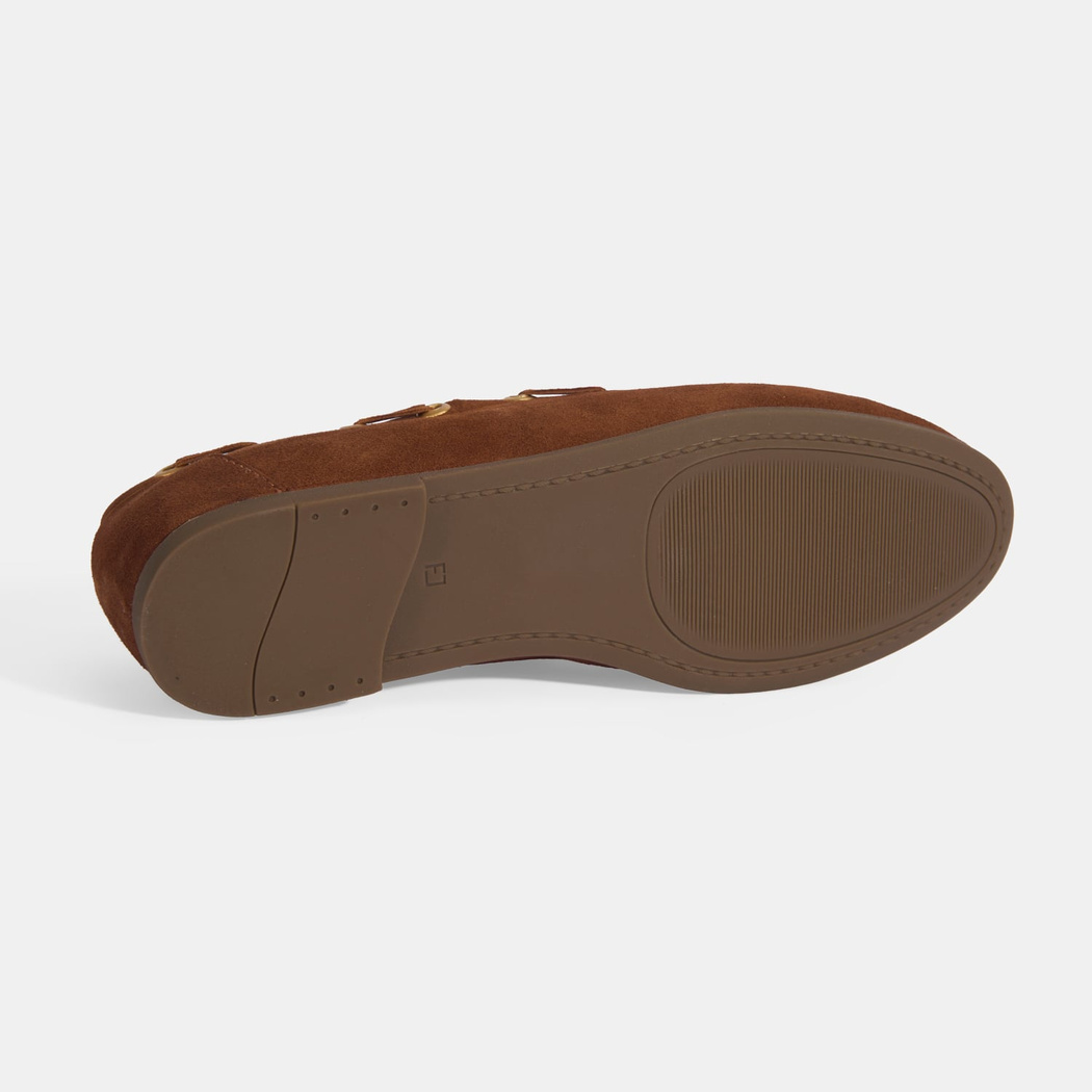 Limited Edition Kadın Taba Bağcık Detaylı Süet Loafer