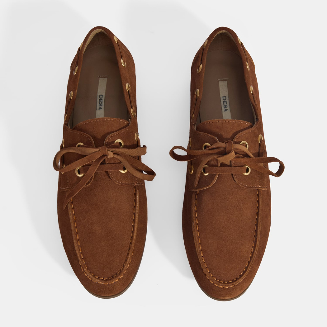 Limited Edition Kadın Taba Bağcık Detaylı Süet Loafer