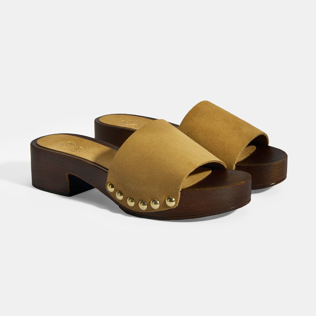 Limited Edition Kadın Taba Süet Topuklu Terlik