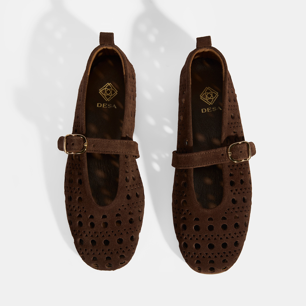 Limited Edition Kamitre Kahve Kadın Süet Mary Jane Babet