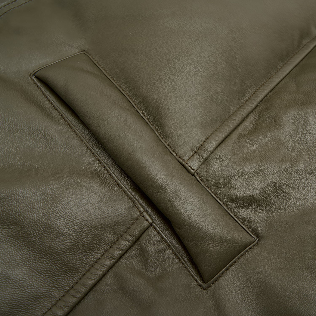 Linda Yeşil Kadın Puffer Deri Kaban