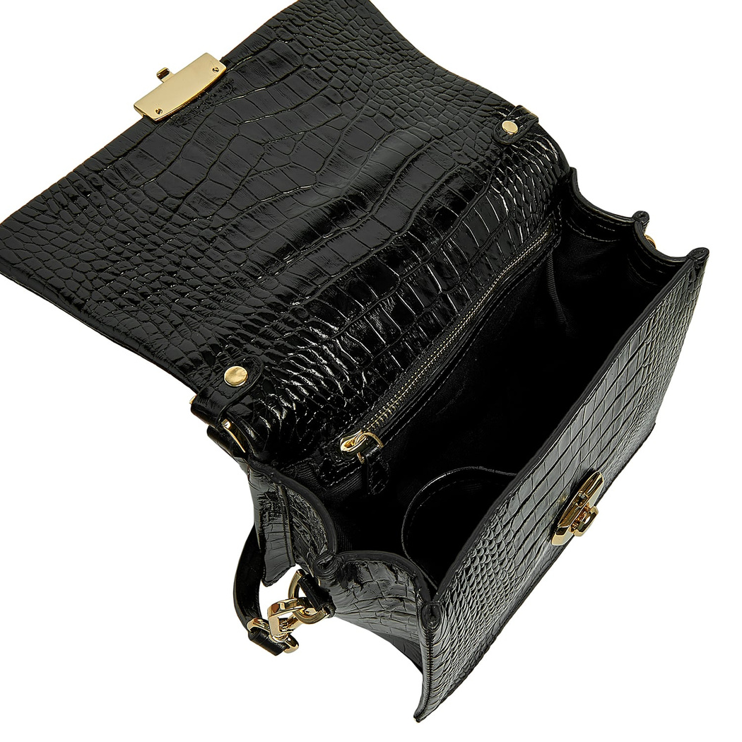 Lisare Kadın Kroko Baskılı Deri Omuz Askılı Çanta