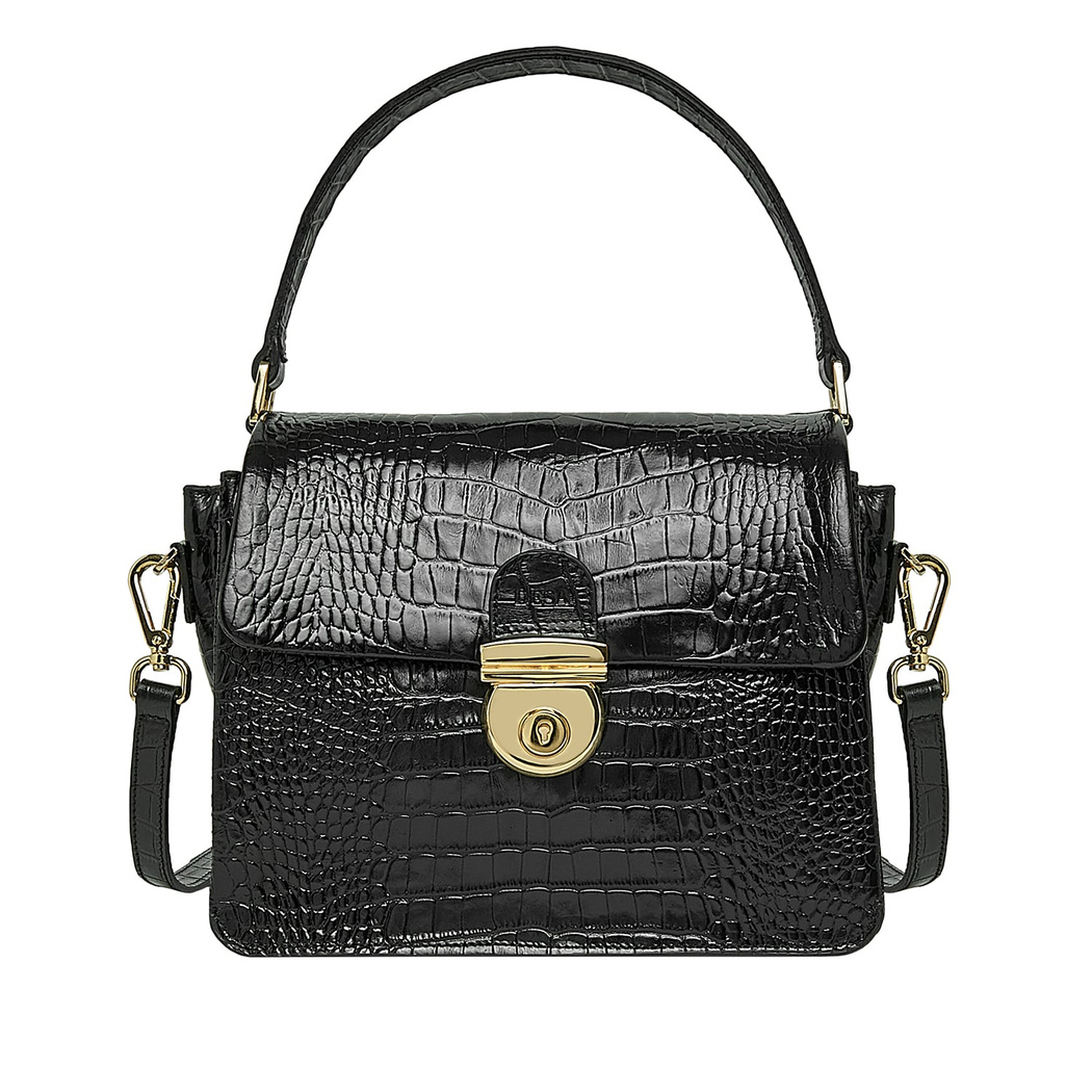 Lisare Kadın Kroko Baskılı Deri Omuz Askılı Çanta