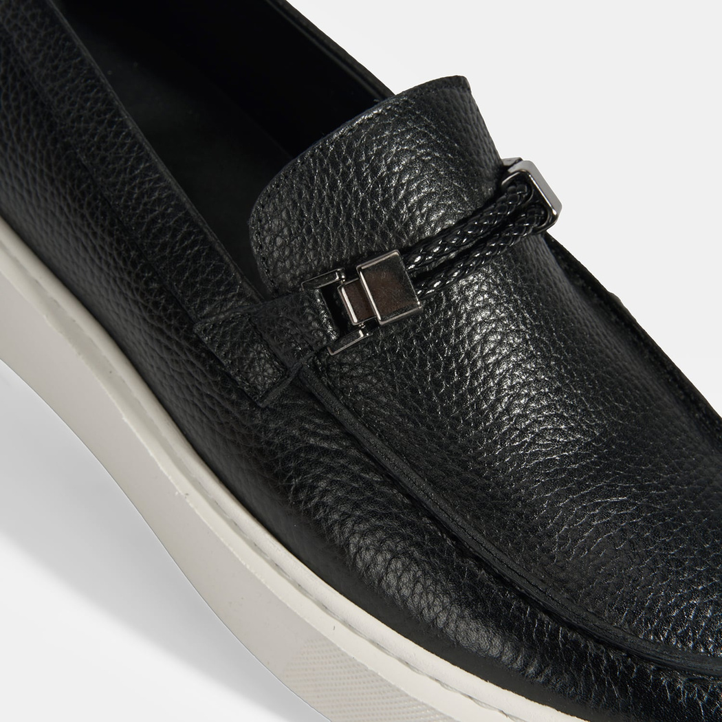 Liverty Siyah Erkek Deri Tokalı Loafer