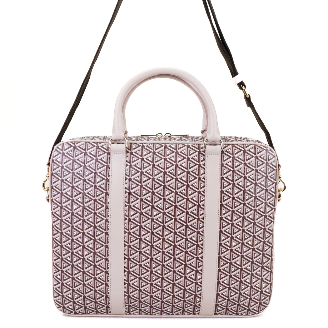 Lizana Bej Kadın Monogram Evrak Çantası