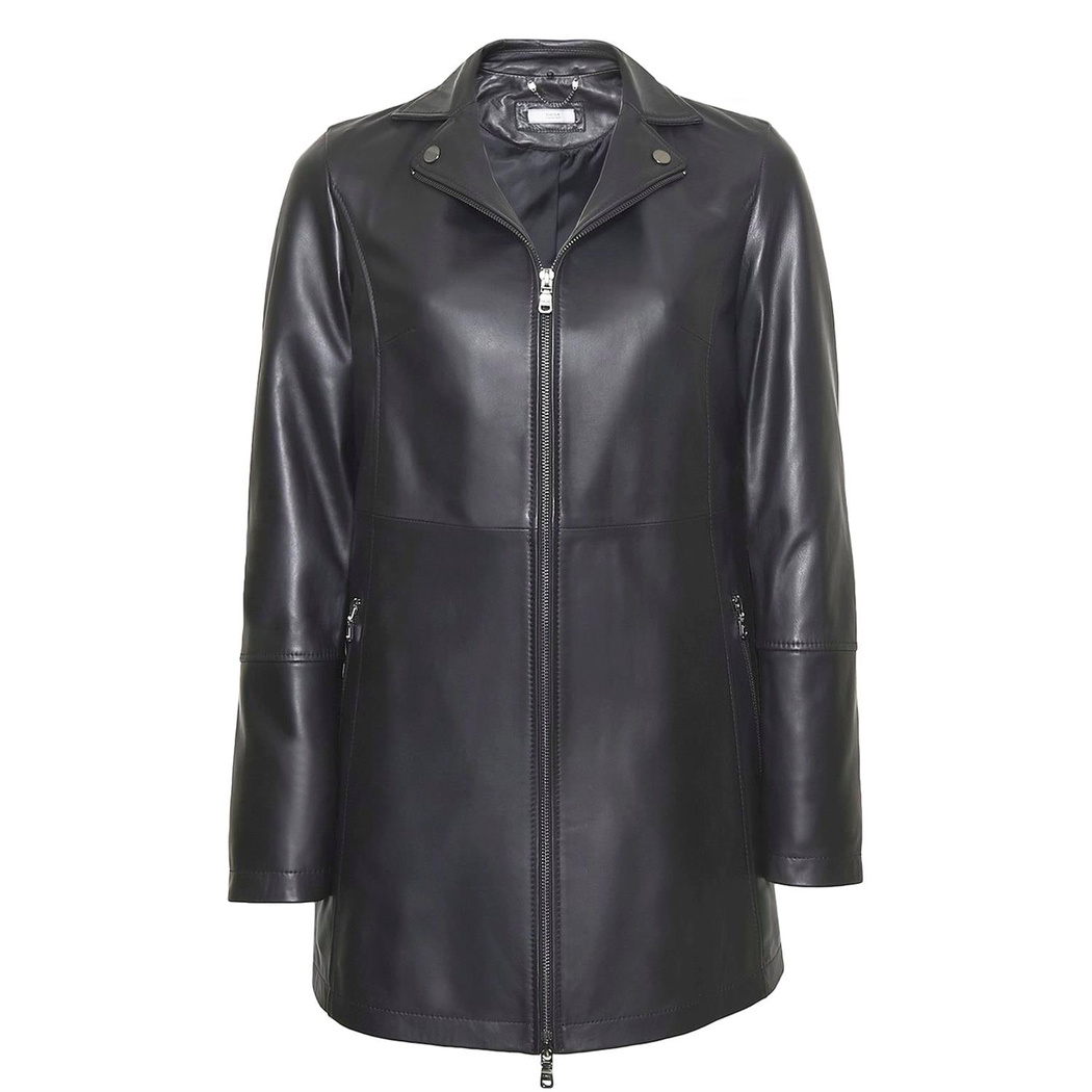 Lizzy Kapüşonlu Kadın Deri Mont