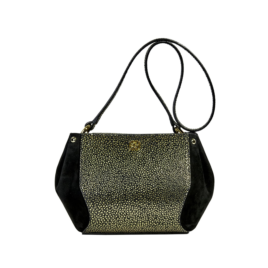 Lora Kadın Yılan Baskılı Deri Gece Çantası