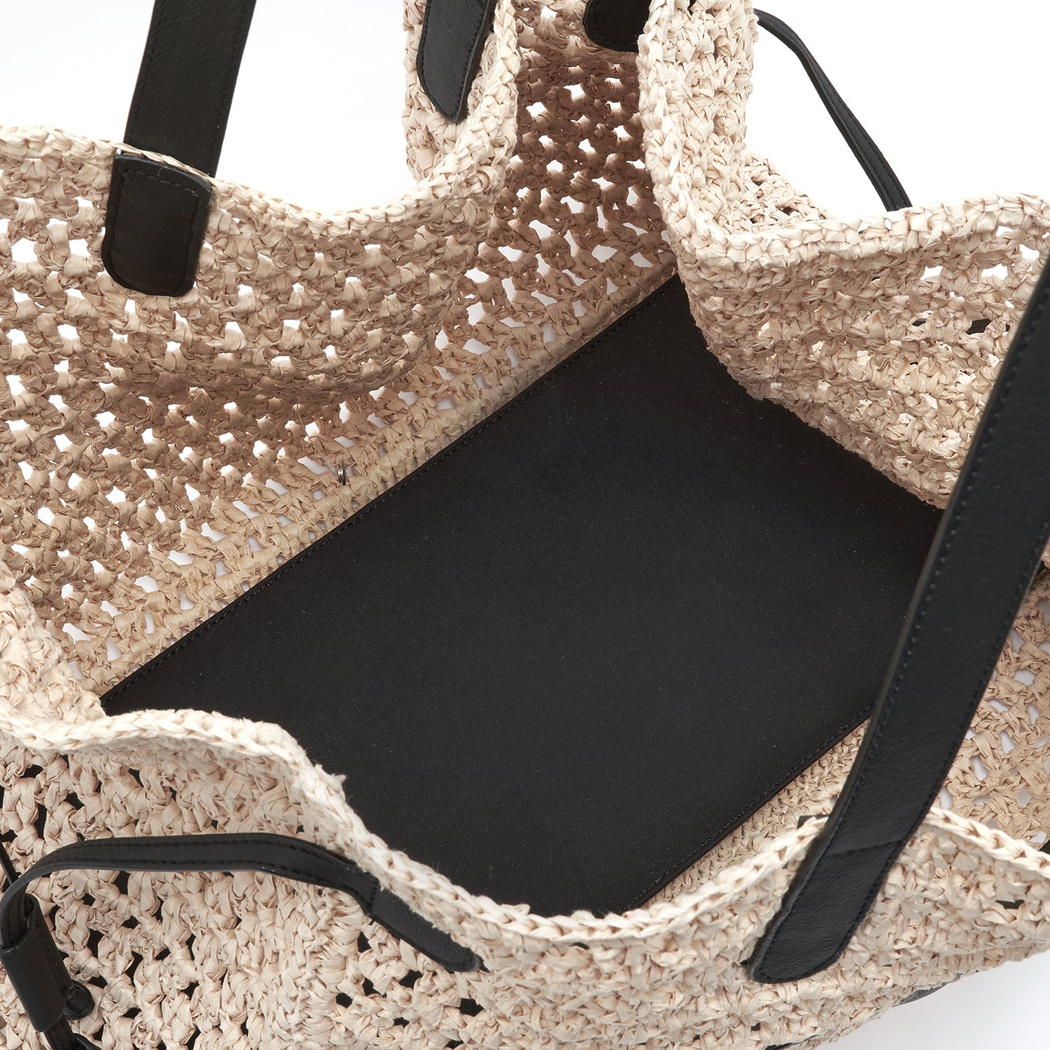 Lorah Bej Kadın Hasır Deri Omuz Çantası