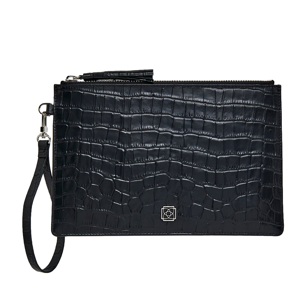 Lotus Kadın Kroko Baskılı Deri El Çantası