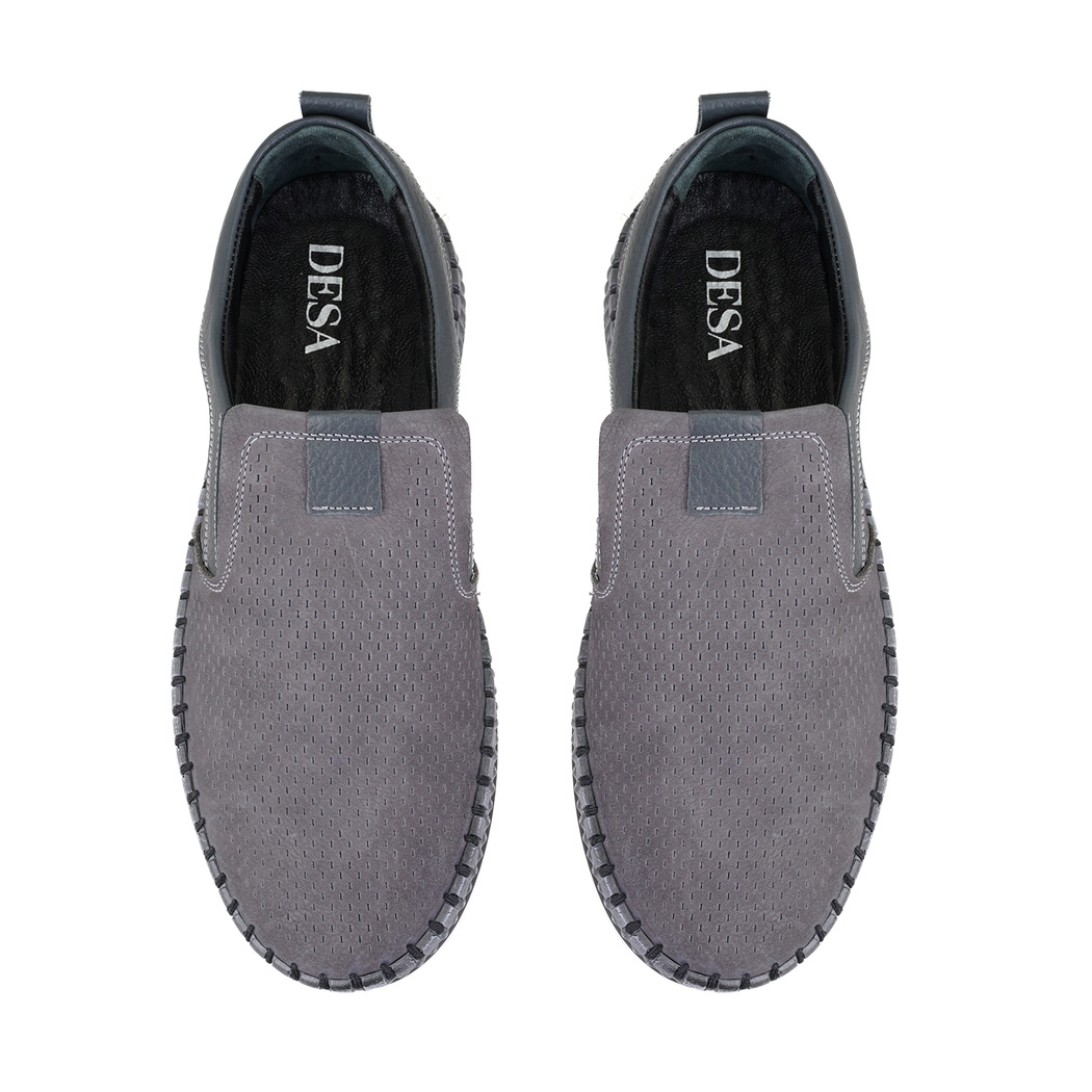 Lowell Gri Erkek Günlük Nubuk Deri Ayakkabı