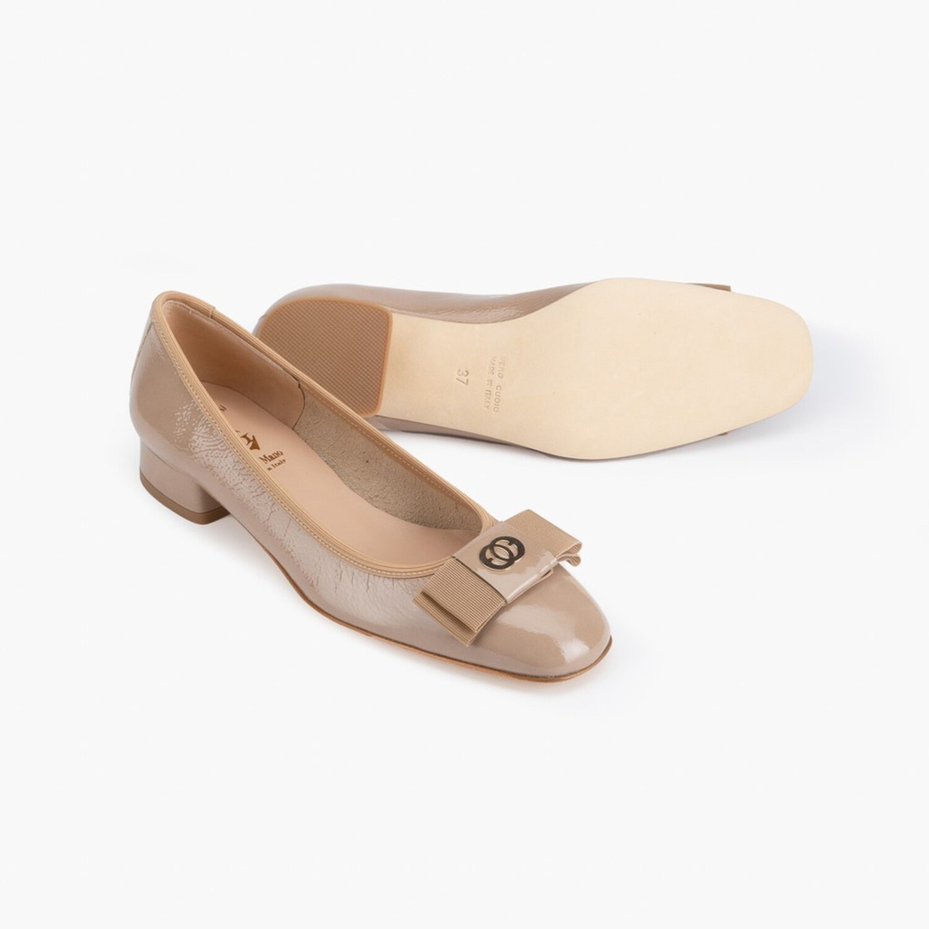 Luca Grossi Bej Kadın Topuklu Babet