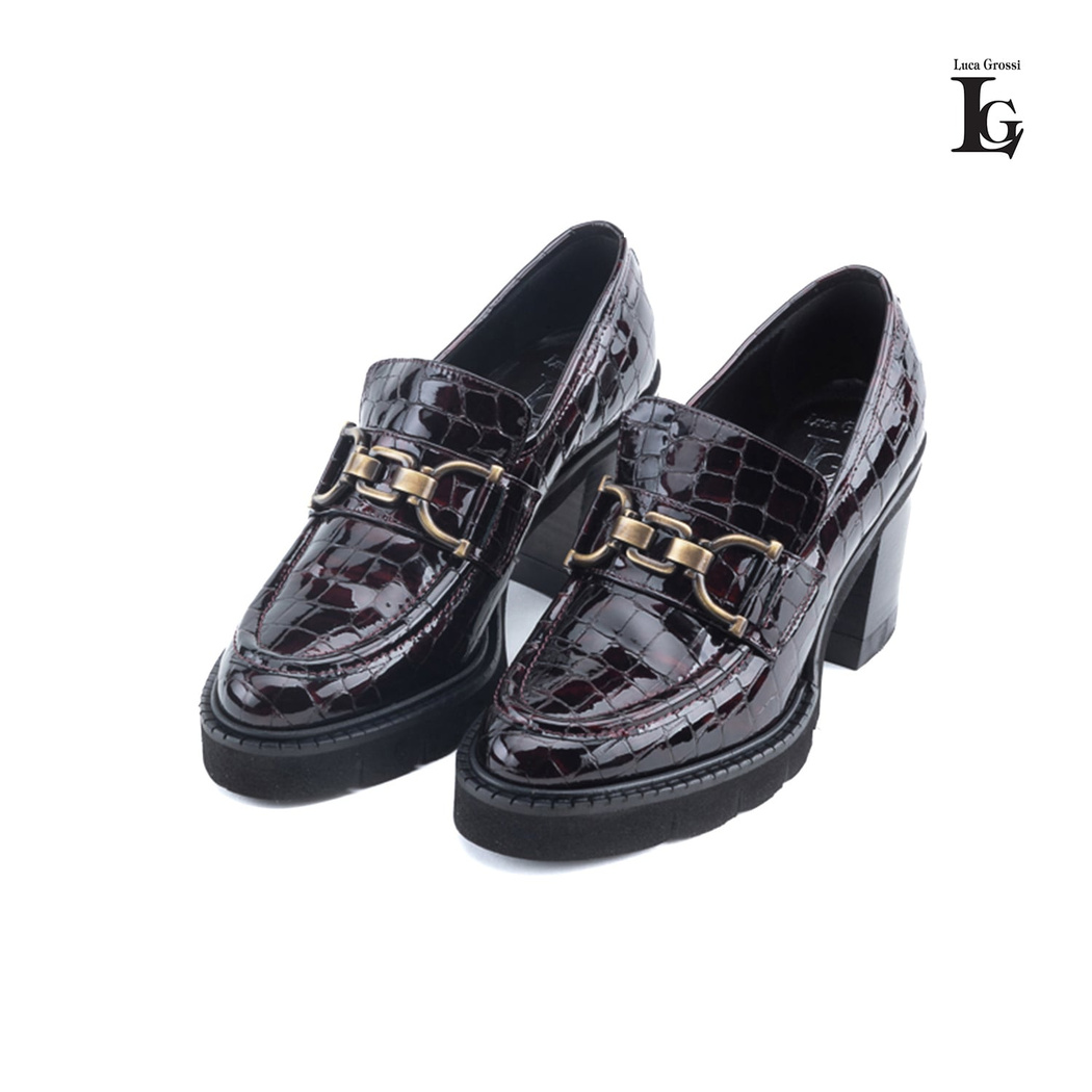 Luca Grossi Bice Siyah Kadın Toka Detaylı Topuklu Loafer