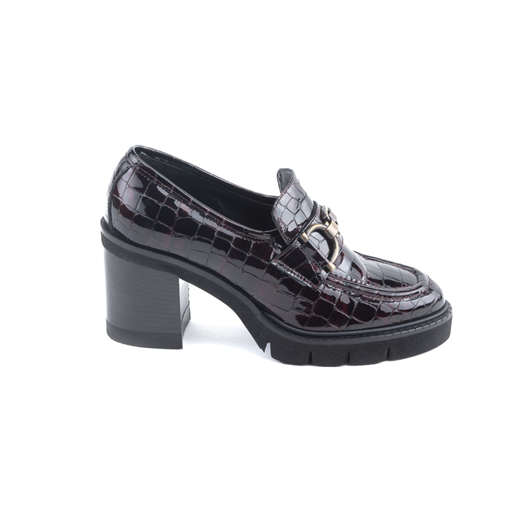 Luca Grossi Bice Siyah Kadın Toka Detaylı Topuklu Loafer