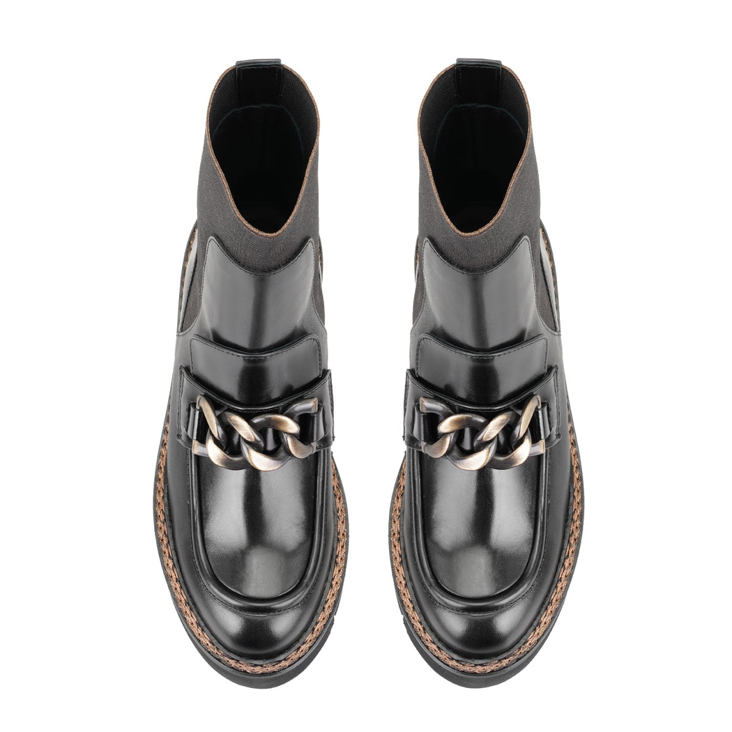 Luca Grossi Fulvia Siyah Kadın Toka Detaylı Lastikli Chelsea Bot