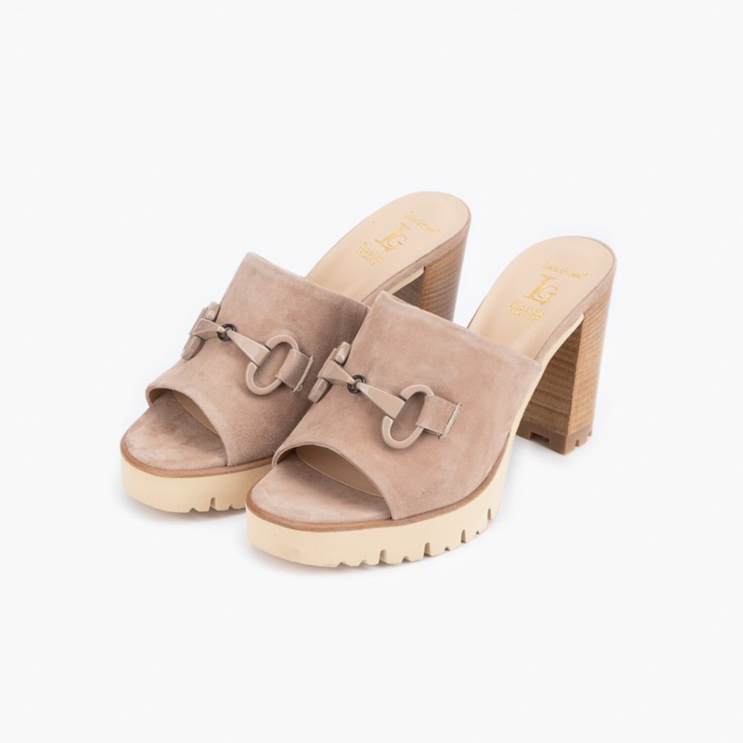 Luca Grossi Kadın Bej Topuklu Terlik