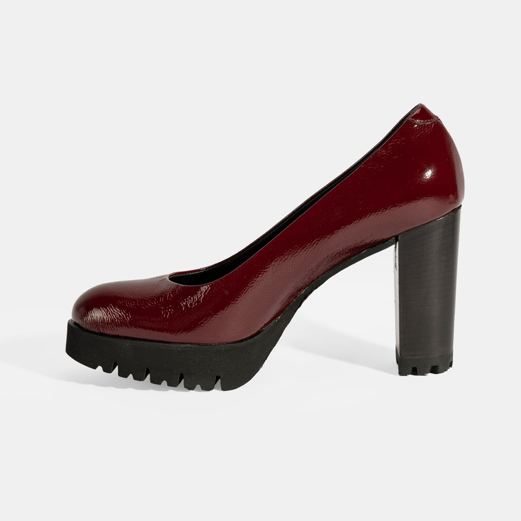 Luca Grossi Kadın Bordo Platform Topuklu Rugan Ayakkabı