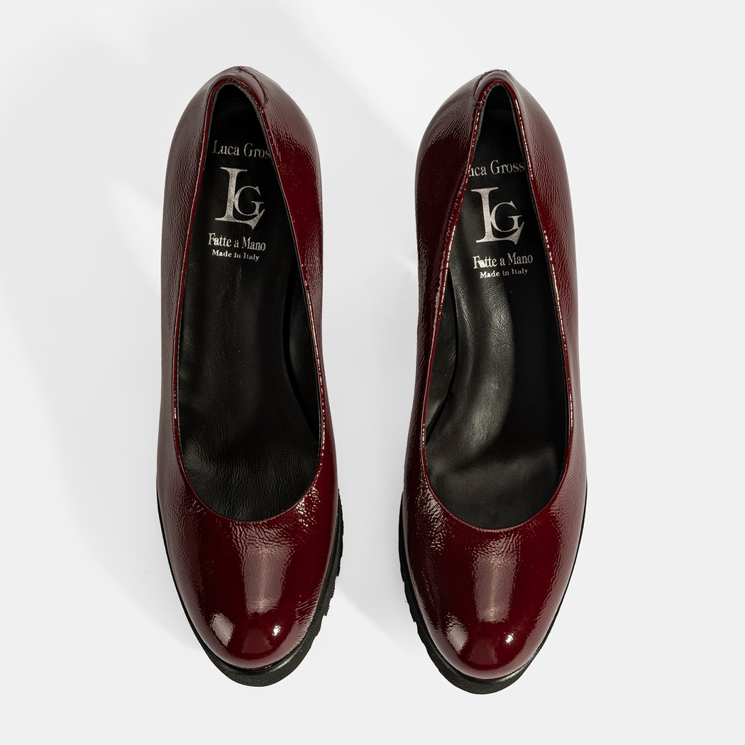 Luca Grossi Kadın Bordo Platform Topuklu Rugan Ayakkabı