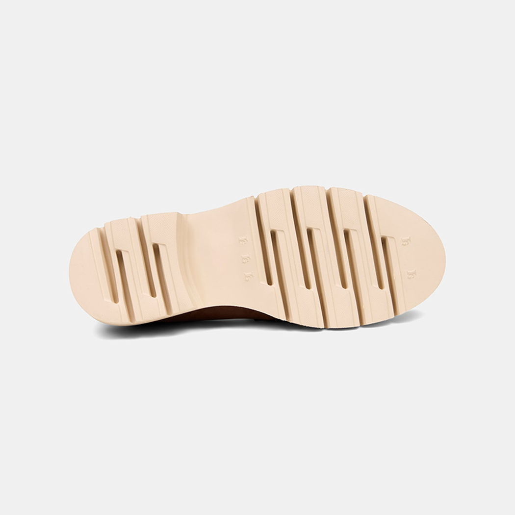 Luca Grossi Kadın Kahve Metal Tokalı Kalın Tabanlı Süet Loafer