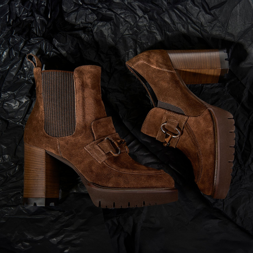 Luca Grossi Kadın Kahve Süet Topuklu Bot