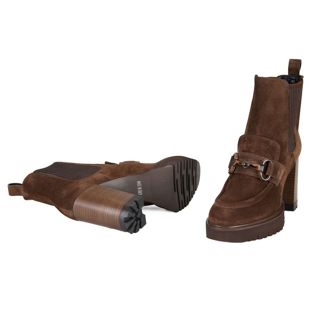 Luca Grossi Kadın Kahve Süet Topuklu Bot