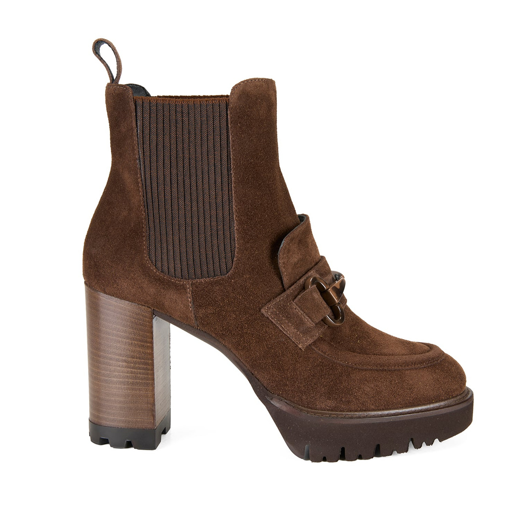 Luca Grossi Kadın Kahve Süet Topuklu Bot