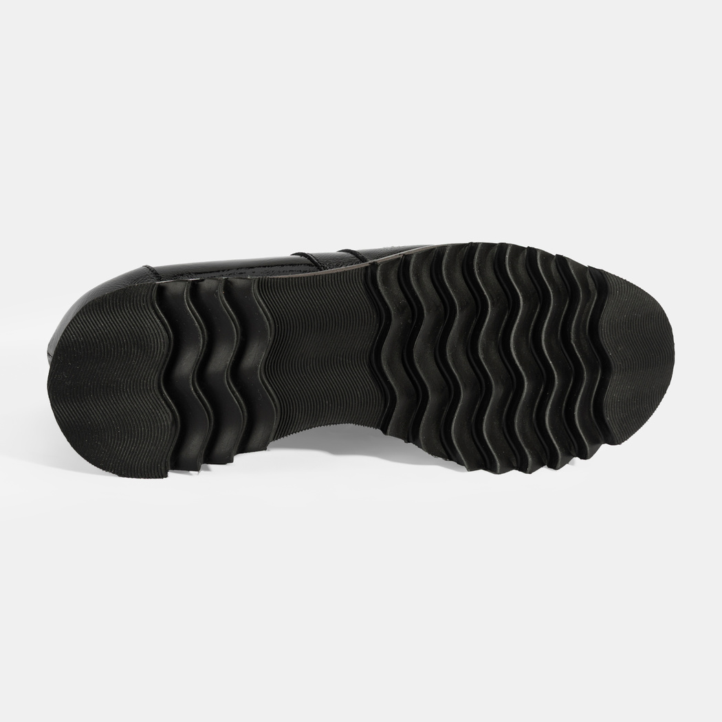 Luca Grossi Kadın Siyah Bağcıklı Rugan Spor Ayakkabı