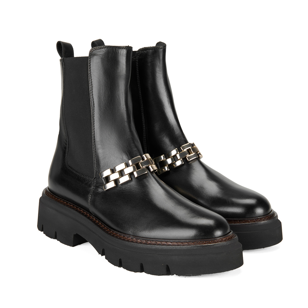 Luca Grossi Kadın Siyah Deri Bot