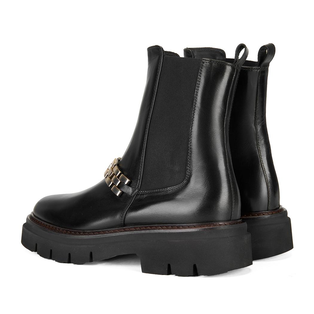 Luca Grossi Kadın Siyah Deri Bot