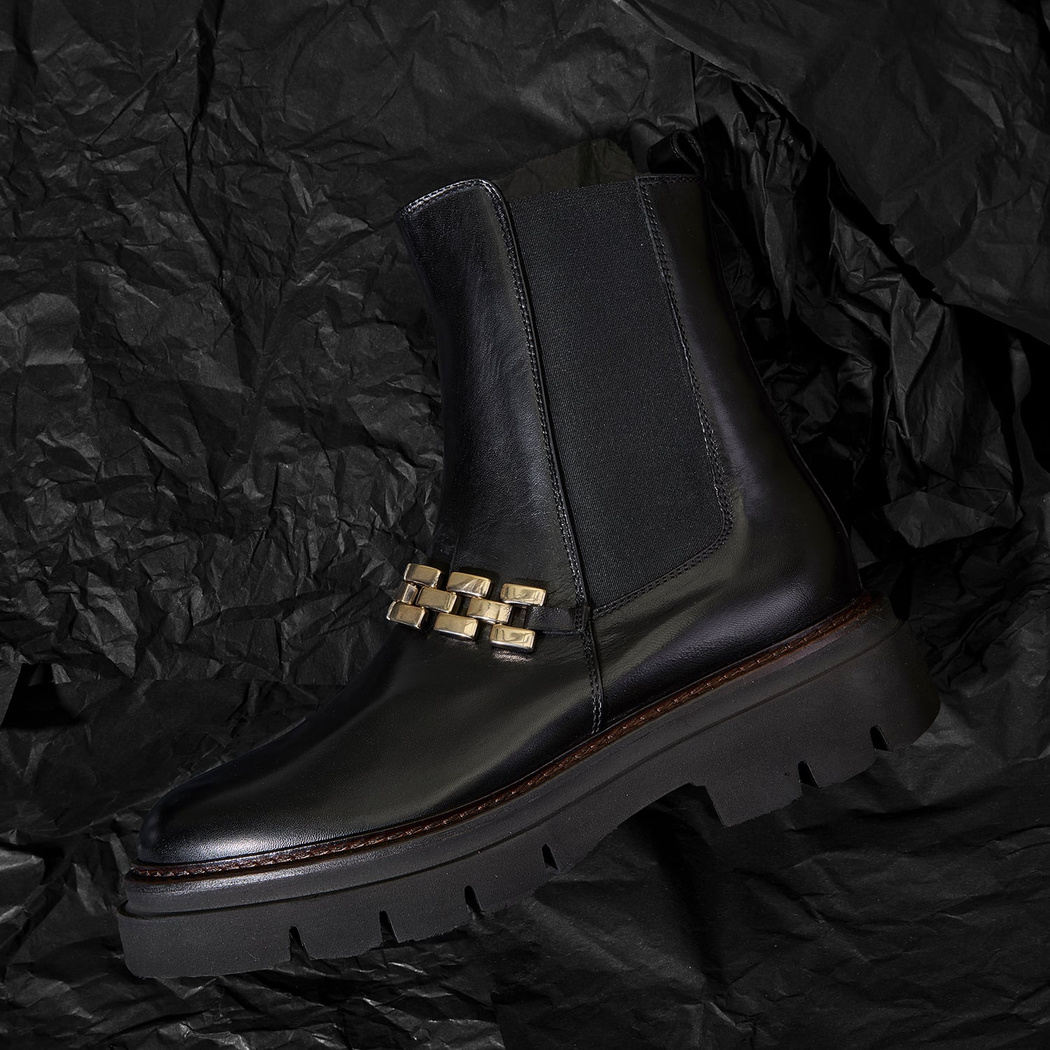 Luca Grossi Kadın Siyah Deri Bot