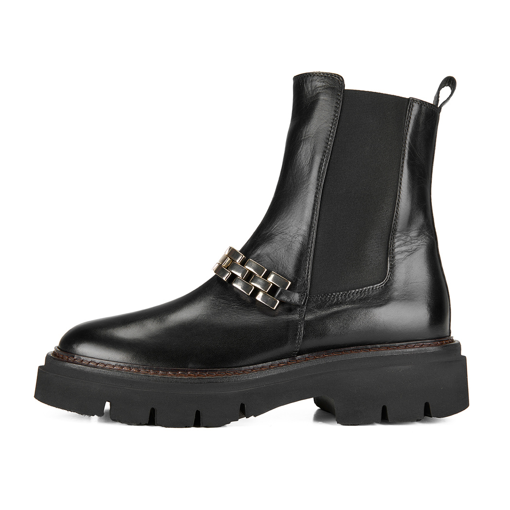 Luca Grossi Kadın Siyah Deri Bot