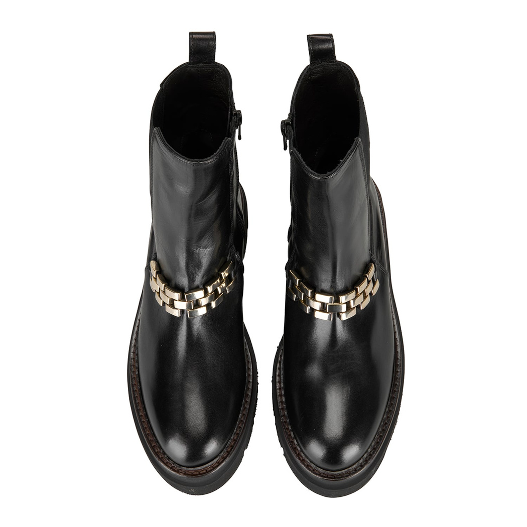 Luca Grossi Kadın Siyah Deri Bot