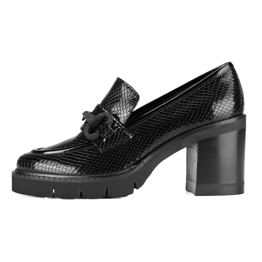 Luca Grossi Kadın Siyah Topuklu Deri Günlük Ayakkabı