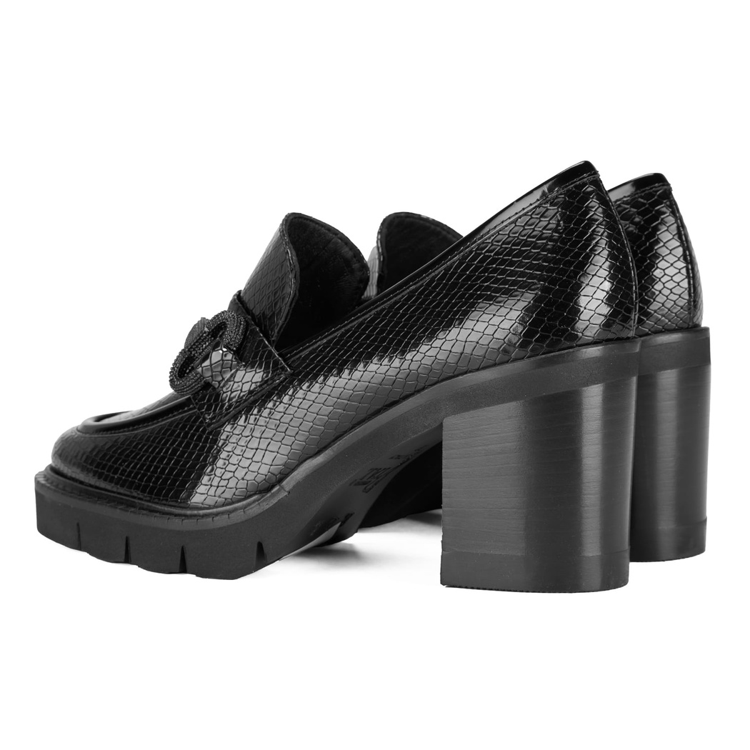 Luca Grossi Kadın Siyah Topuklu Deri Günlük Ayakkabı