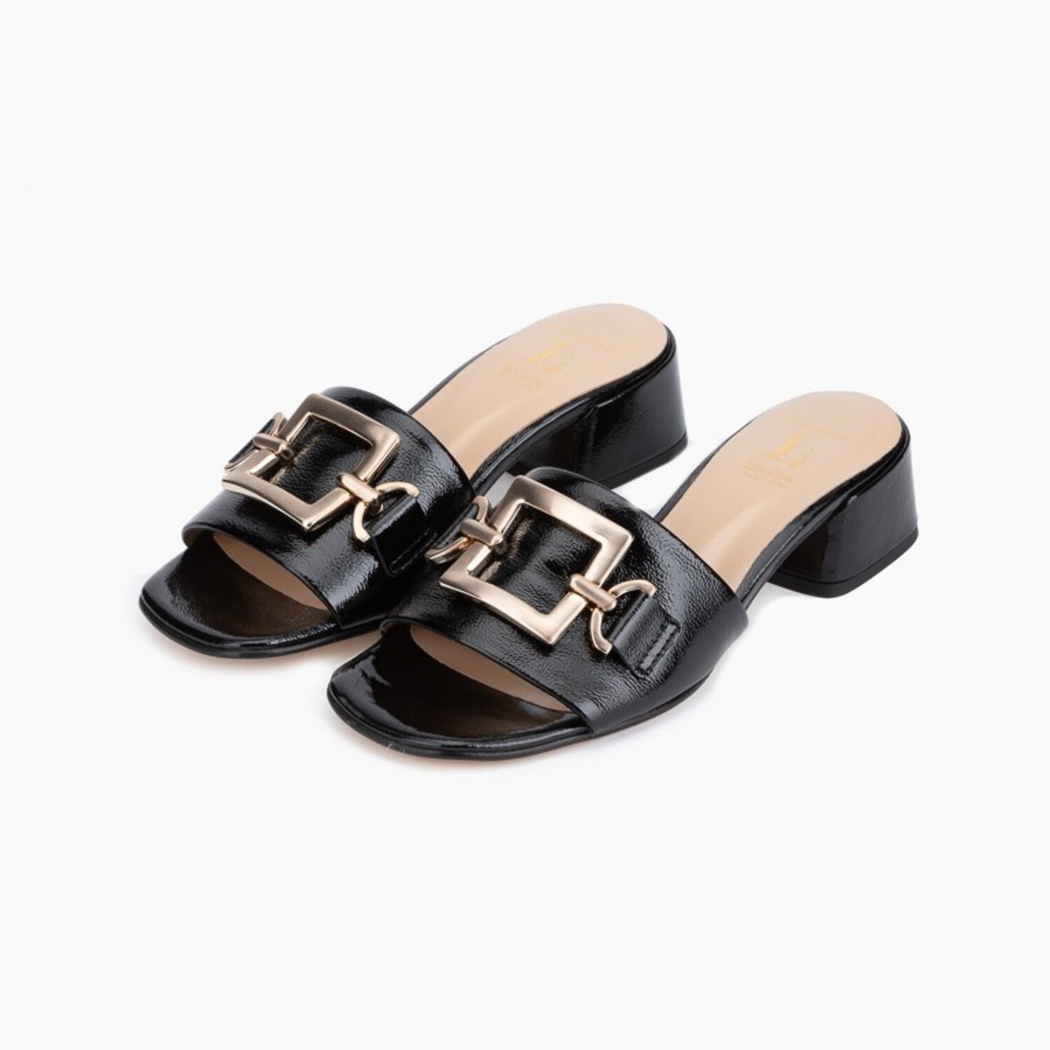 Luca Grossi Kadın Siyah Topuklu Terlik