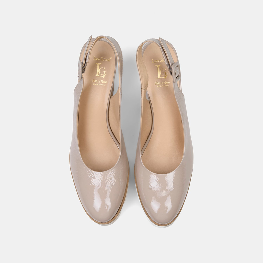 Luca Grossi Kadın Ten Ayarlanabilir Tokalı Rugan Topuklu Ayakkabı