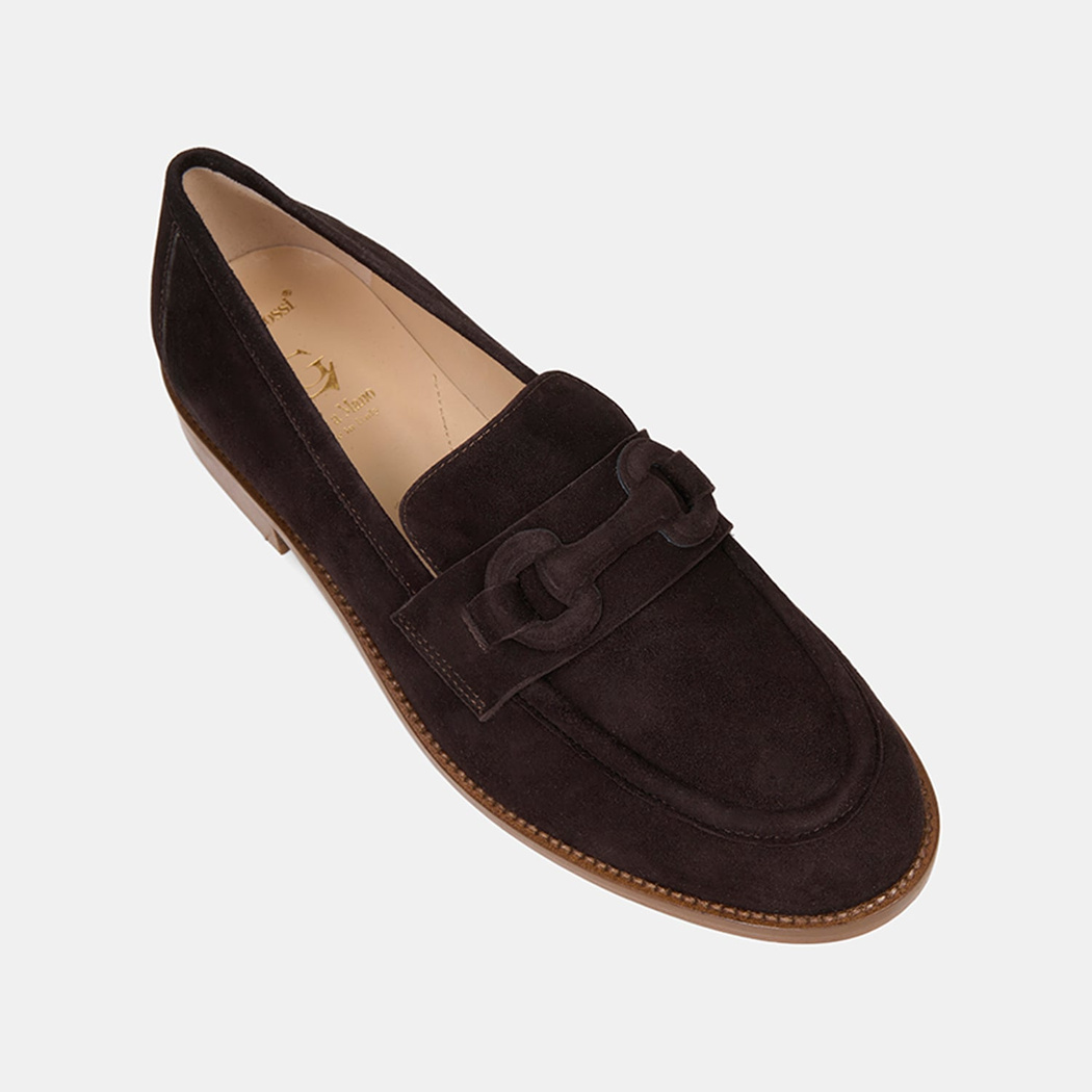 Luca Grossi Koyu Kahve Klasik Süet Deri Loafer