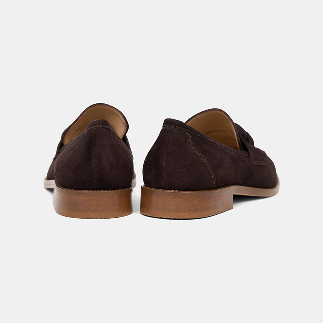 Luca Grossi Koyu Kahve Klasik Süet Deri Loafer