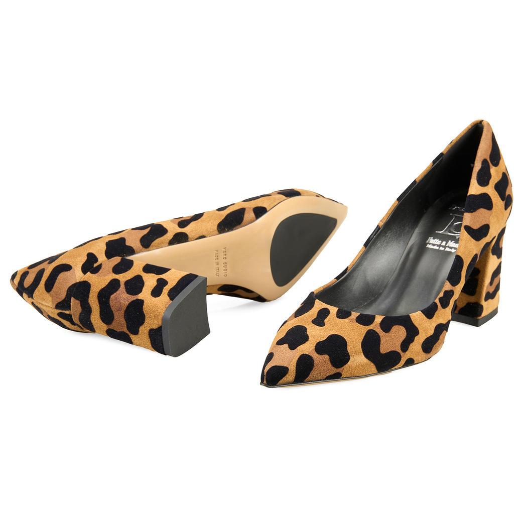Luca Grossi Leopar Desenli Kadın Topuklu Klasik Ayakkabı