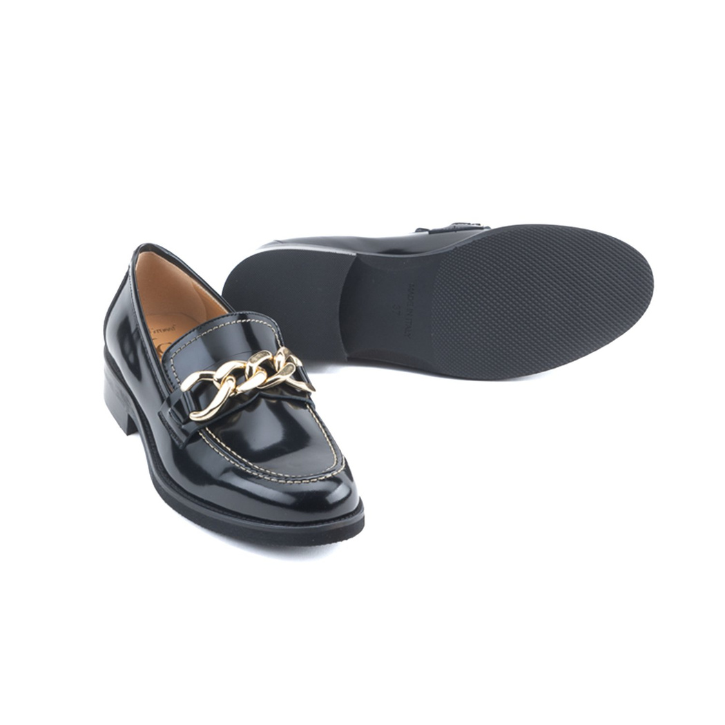 Luca Grossi Siyah Kadın Toka Detaylı Loafer