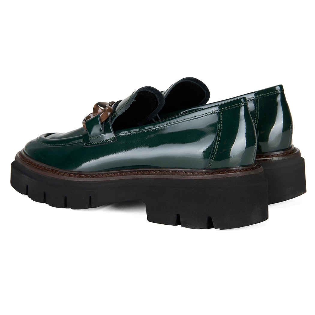 Luca Grossi Yeşil Kadın Deri Loafer Ayakkabı