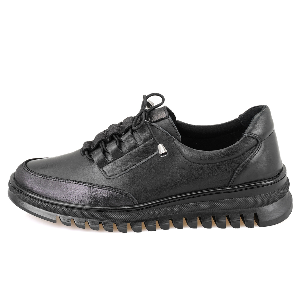 Lucian Siyah Kadın Deri Günlük Ayakkabı