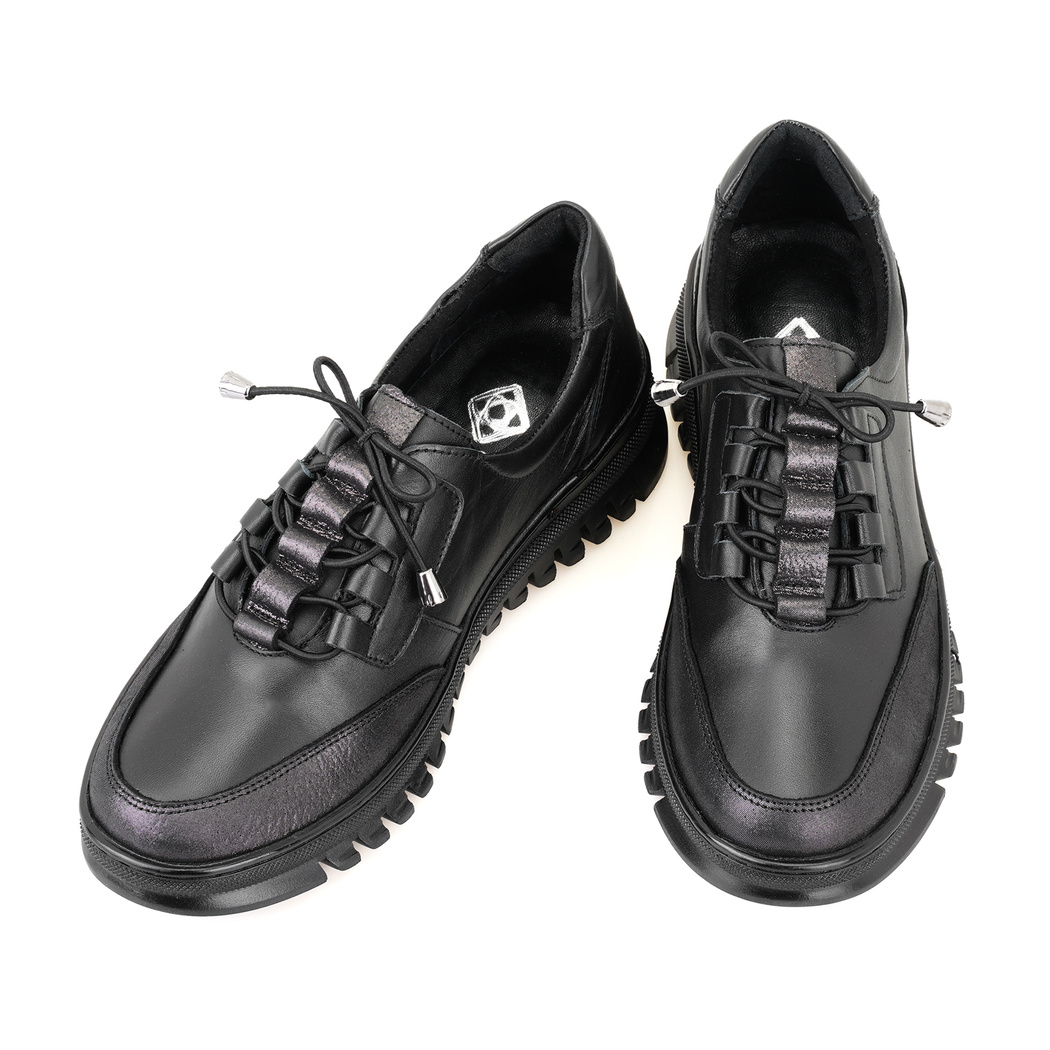 Lucian Siyah Kadın Deri Günlük Ayakkabı