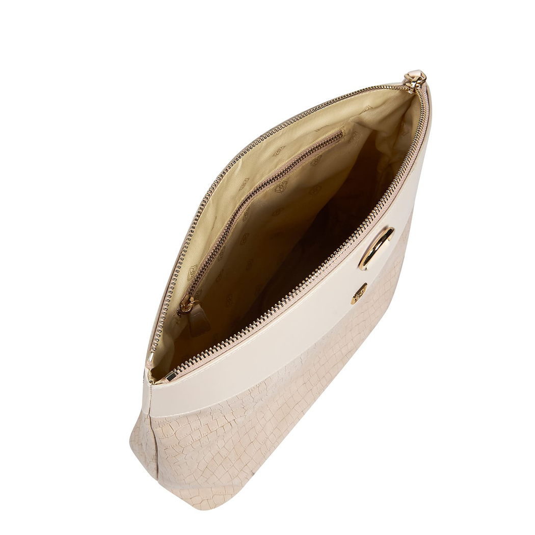 Luna Bej Kadın Kroko Baskılı Sırt Çantası